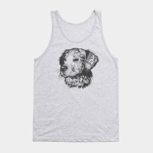 Puppy Pencil Drawing Tank Top